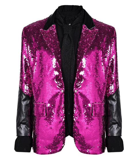 Men's Ghost Purple Sequin Blazer - Xactwear
