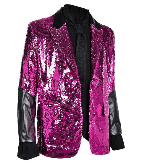 Men's Ghost Purple Sequin Blazer Side - Xactwear