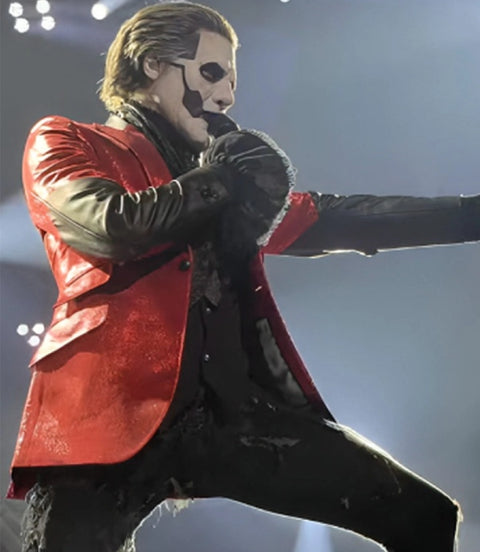 Men's Ghost Red Sequin Blazer Side - Xactwear
