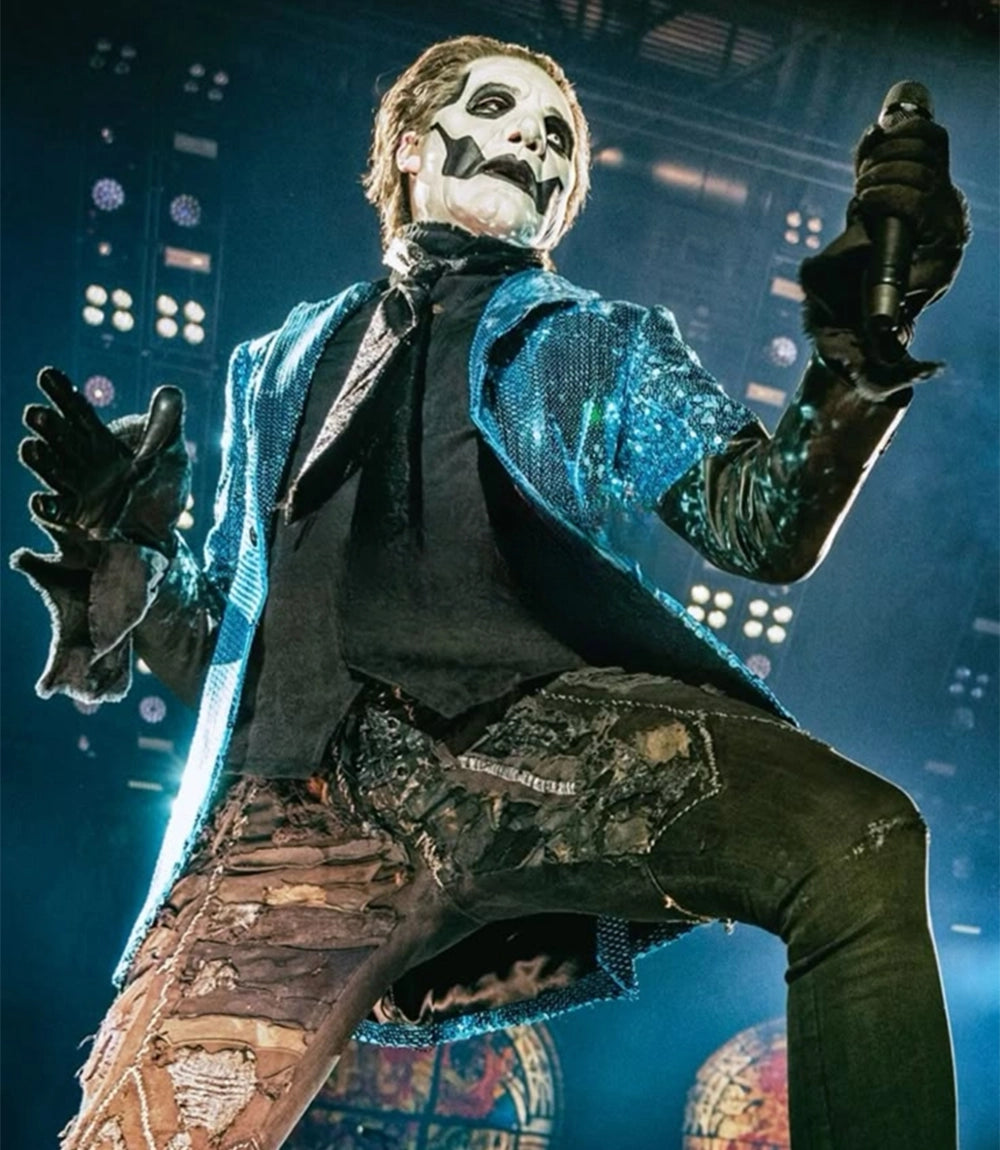 Men's Ghost papa Blue Sequin Blazer - Xactwear