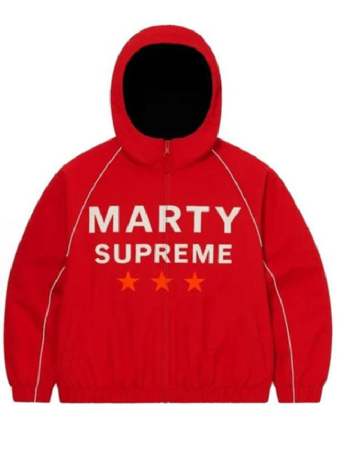 Men's Marty Supreme Hooded Jacket Red - Xactwear