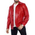 Fight Club Tyler Red Leather Jacket - Xactwear