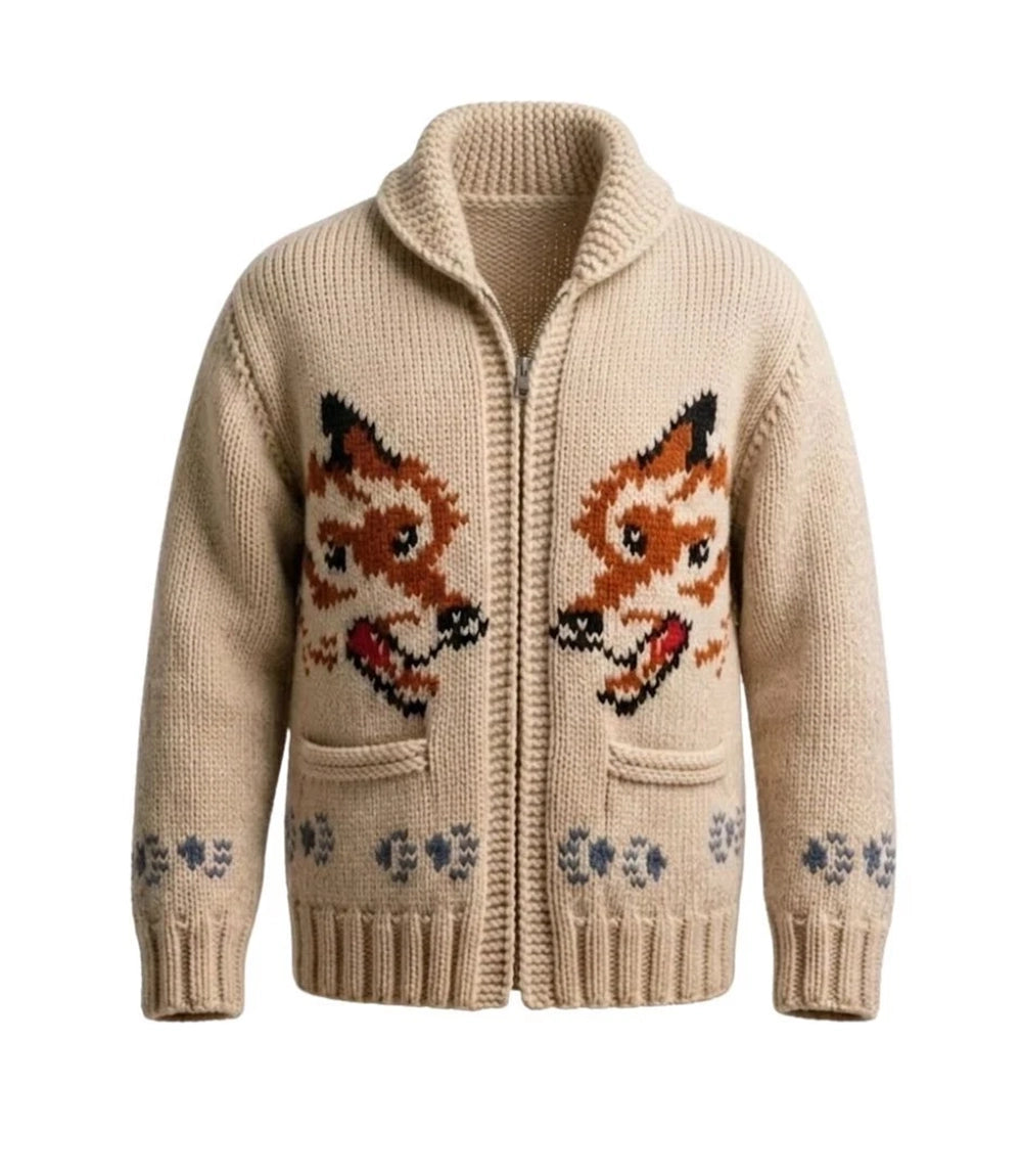 Men's Wolf Graphic Pullover Sweater - Xactwear