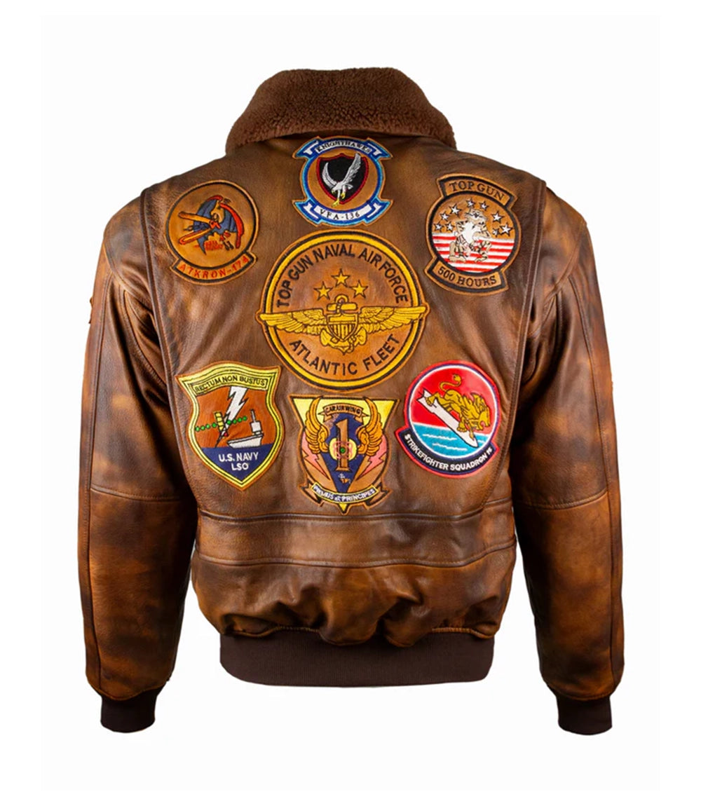 Shop Men's Distressed Brown Leather Jacket - Xactwear
