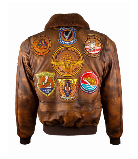Shop Men's Distressed Brown Leather Jacket - Xactwear