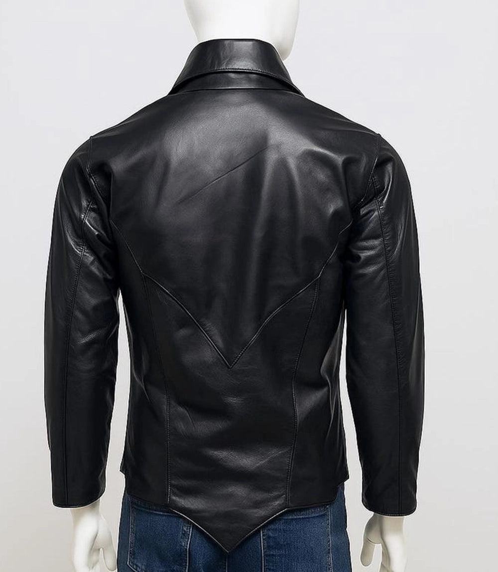 Shop Men's Ghost Black Leather Jacket - Xactwear