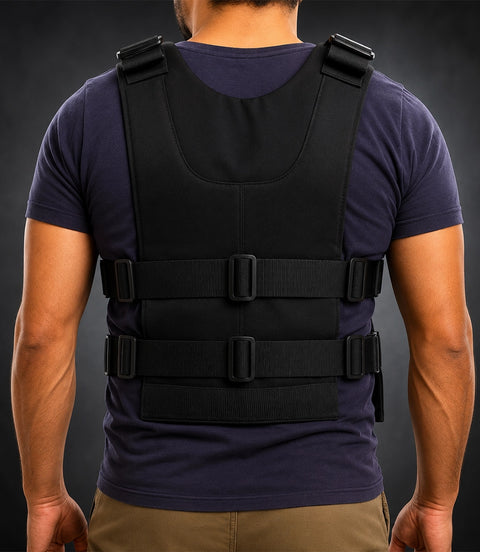 Shop Tactical Skull Black Biker Leather Vest - Xactwear