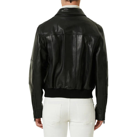 Men's Black Flight Pilot A2 Aviator Leather Jacket