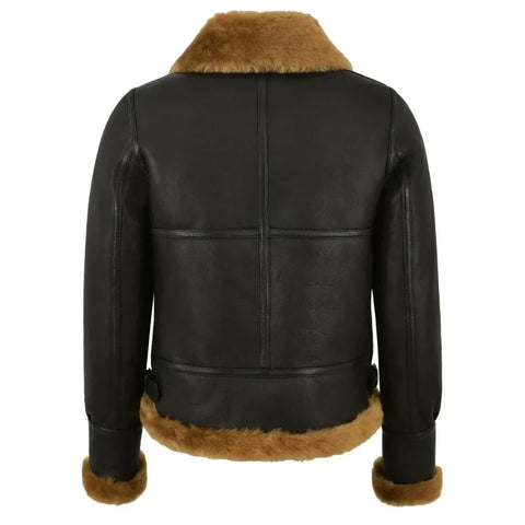 Women’s Black B3 Sheepskin Aviator Bomber Jacket