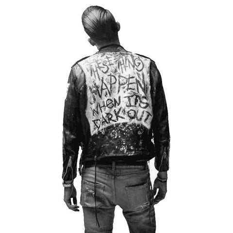 Unisex Black And White G Eazy Leather Jacket