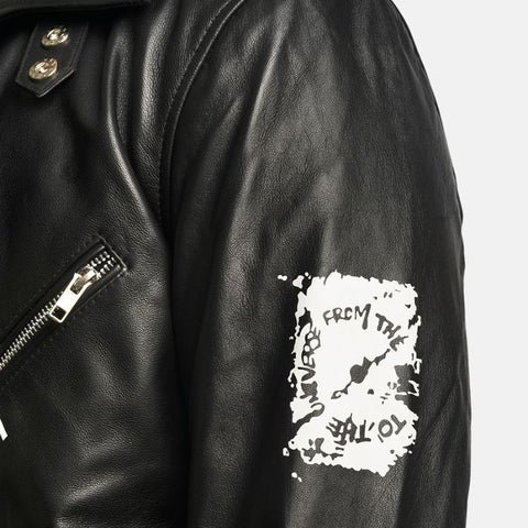 Unisex Black And White G Eazy Leather Jacket