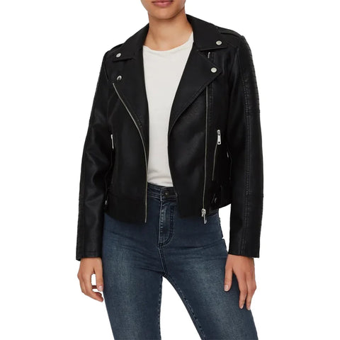 Women’s Black Asymmetrical Motorcycle Leather Jacket