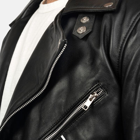 Unisex Black And White G Eazy Leather Jacket