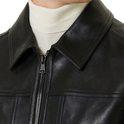 Men's Black Flight Pilot A2 Aviator Leather Jacket