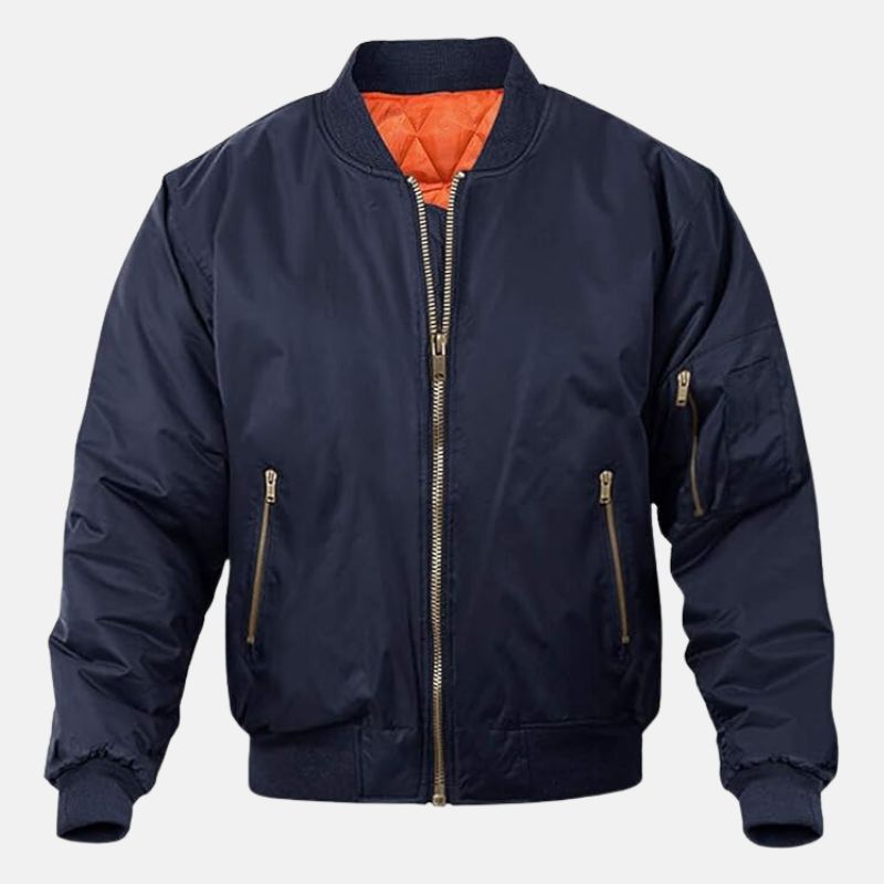 Men's Reversible Navy Blue MA-1 Bomber Jacket