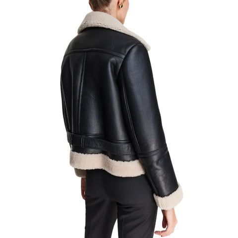Women’s Black B3 Shearling Aviator Bomber Jacket