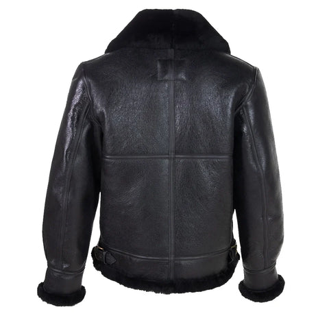 Men’s Sheepskin B-3 Leather Bomber Jacket